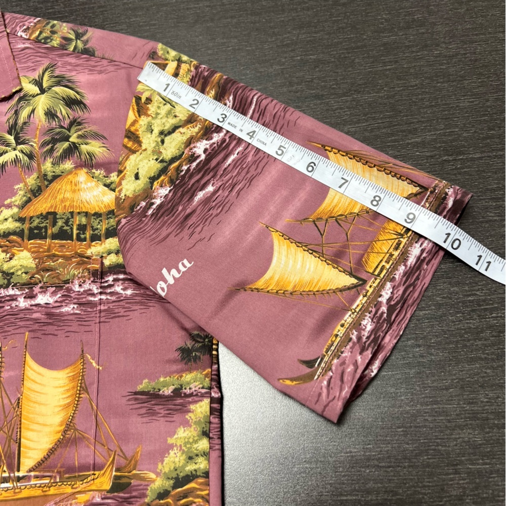 Royal Creations Men's Vintage Button Down Hawaiian Tropical Shirt Made in Hawaii - Picture 7 of 13